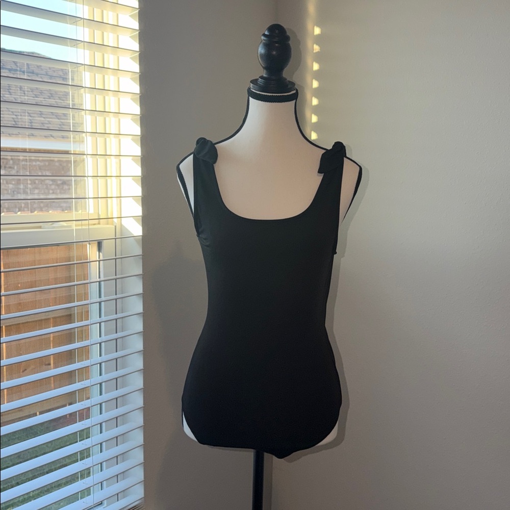 she + sky black tie sleeve bodysuit size medium